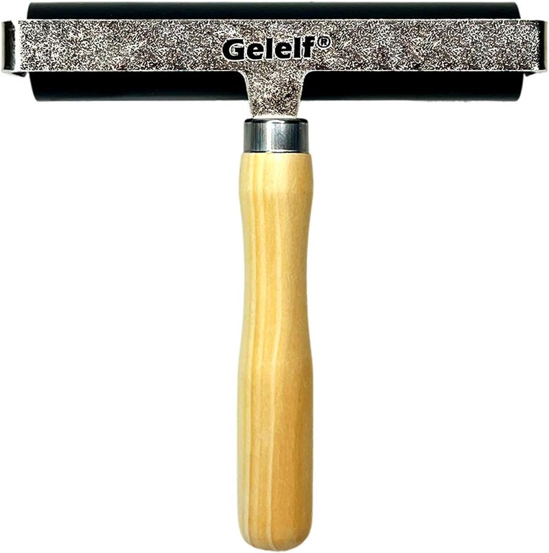GELELF Smooth Peeling Brayer Roller - Wood Hand Roller Rollers Ink Roller Tape Roller for Gluing Taping Gel Printing Inking Block Printmaking Stamping Scrapbooks (#7: 6 Inch (15CM)) - Image 2